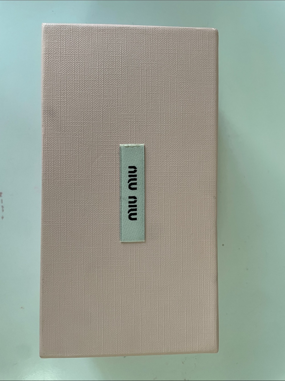 Miu Miu Blush Pink Logo Box with Mint Tag